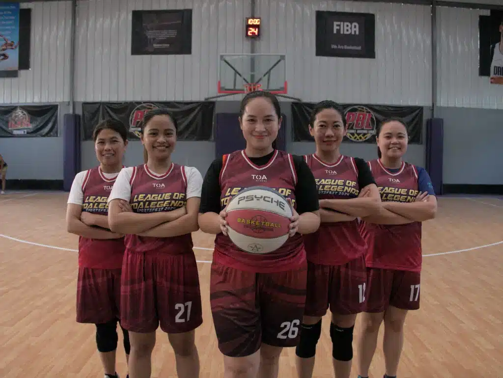 The women’s basketball team from TOA Global Cebu for the 2024 sportsfest